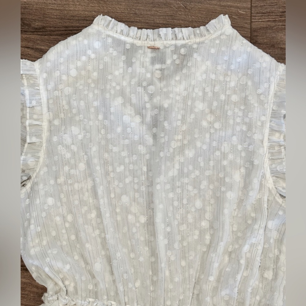 NWOT MISA Los Angeles Lilian White Lace Tiered Dress Size Large - Picture 4 of 13